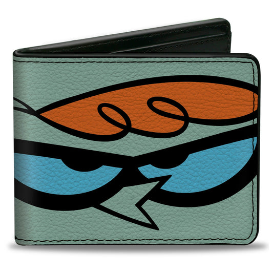 Bi-Fold Wallet - Dexter's Laboratory Face Character Close-Up Blue