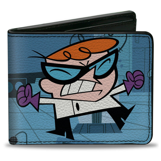 Bi-Fold Wallet - DEXTER'S LABORATORY Angry Pose and Title Logo Blues