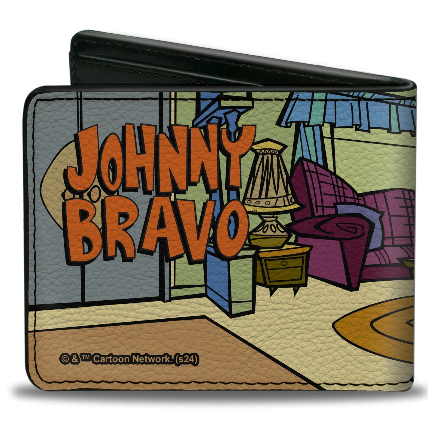 Bi-Fold Wallet - JOHNNY BRAVO Living Room Flex Pose and Title Logo