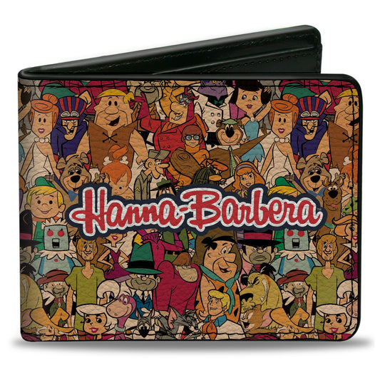 Bi-Fold Wallet - HANNA-BARBERA Title Logo Mutli Show Characters Stacked