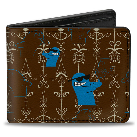 Bi-Fold Wallet - Foster's Home for Imaginary Friends Bloo Poses Black/White