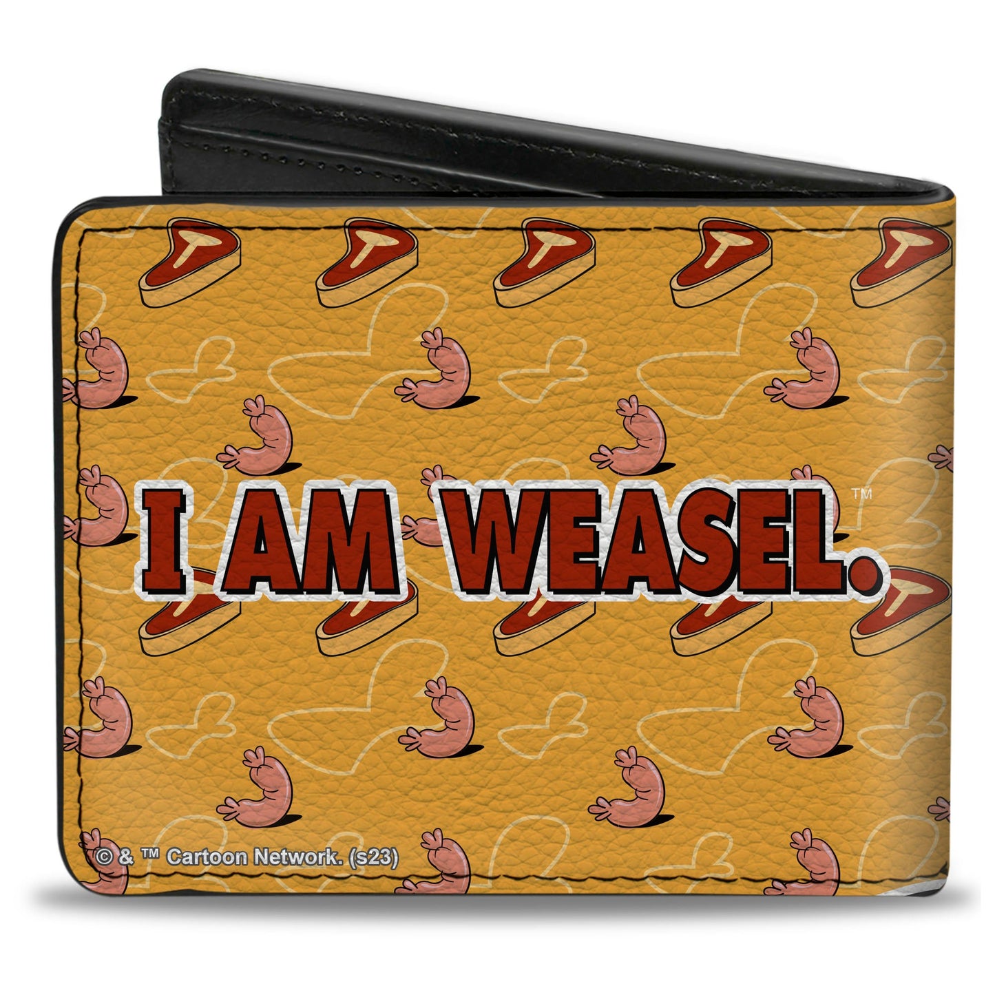 Bi-Fold Wallet - I AM WEASEL IR Baboon and IM Weasel Pose and Title Logo Yellows