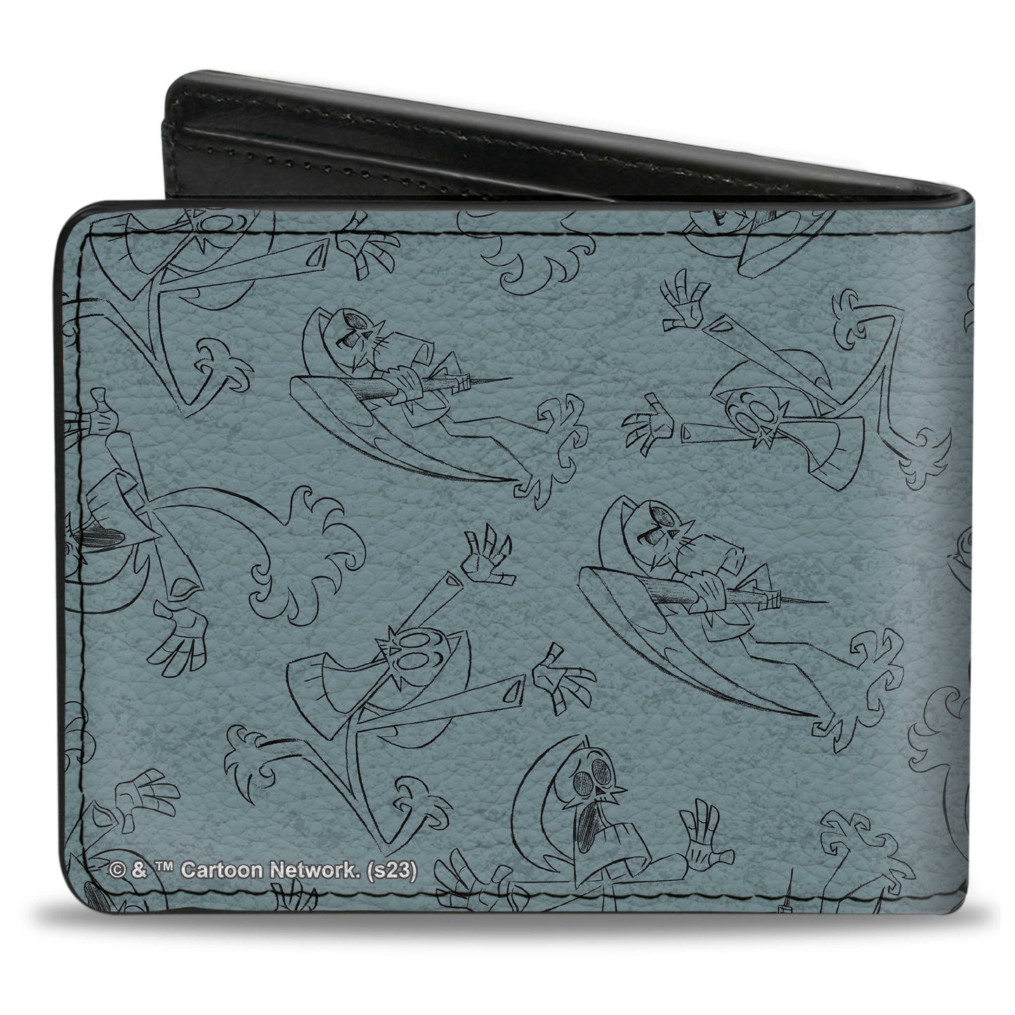 Bi-Fold Wallet - The Grim Adventures of Billy & Mandy Group Pose and Grim Sketches Gray