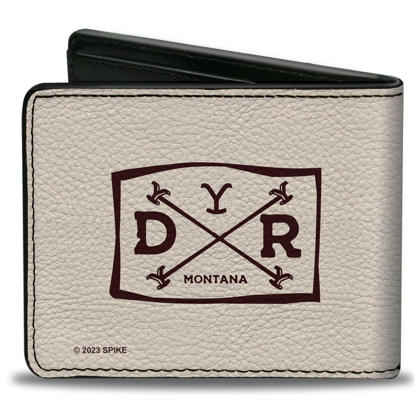 Bi-Fold Wallet - YELLOWSTONE WE DON'T CHOOSE THE WAY Badge White/Brown