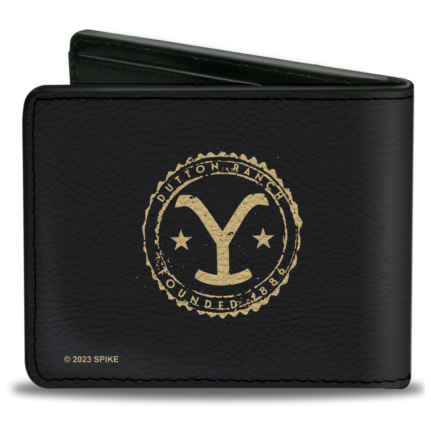 Bi-Fold Wallet - Yellowstone YOUR RANCH YOUR RULES Landscape Black/Beige