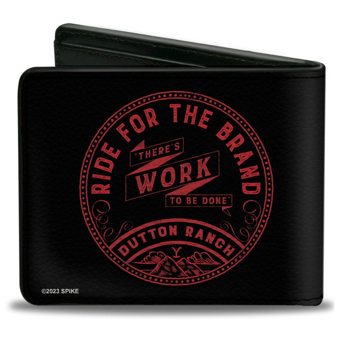 Bi-Fold Wallet - Yellowstone RIDE FOR THE BRAND DUTTON RANCH Logo Black/Red