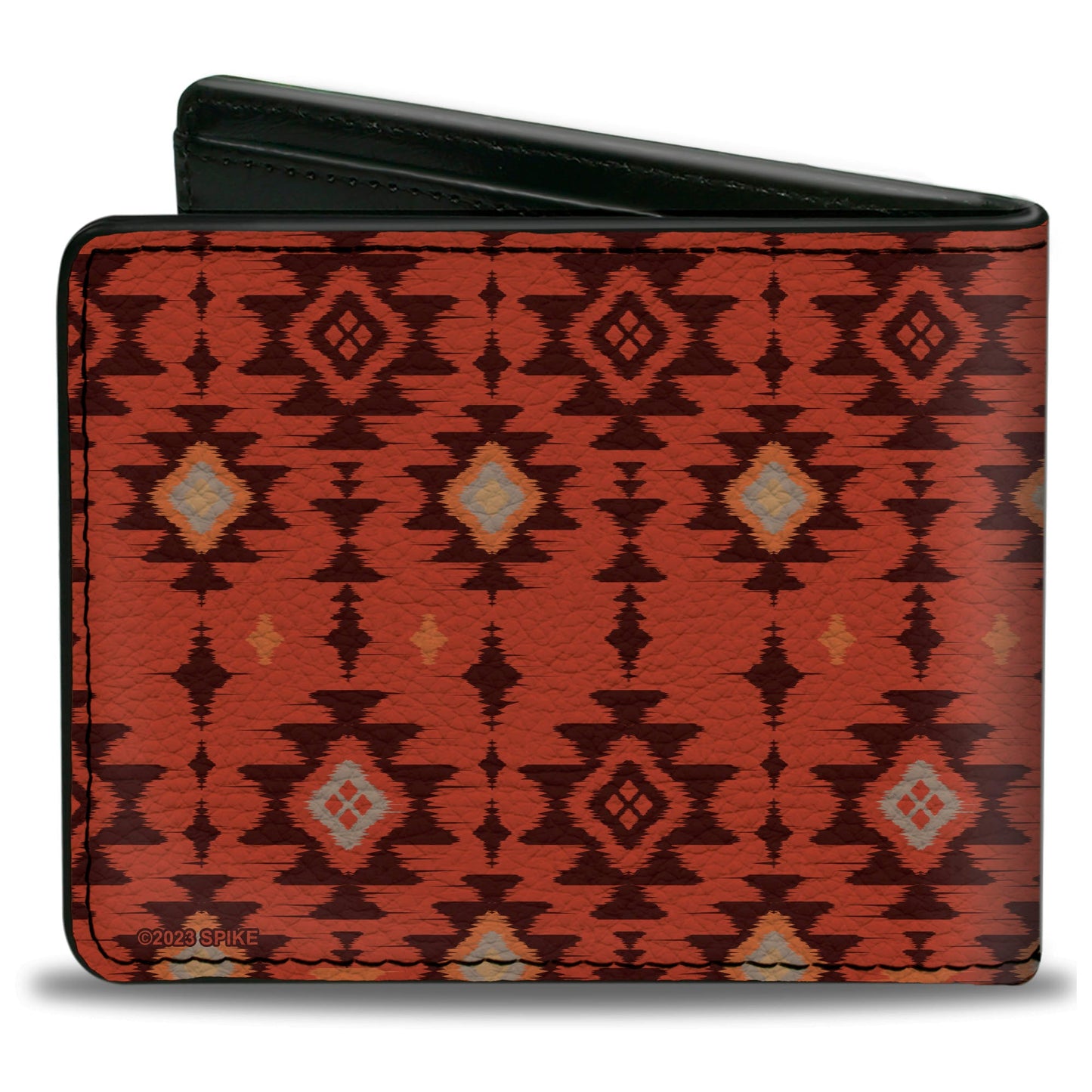 Bi-Fold Wallet - Yellowstone Dutton Ranch EST 1886 and Native American Pattern Multi Color/Beige