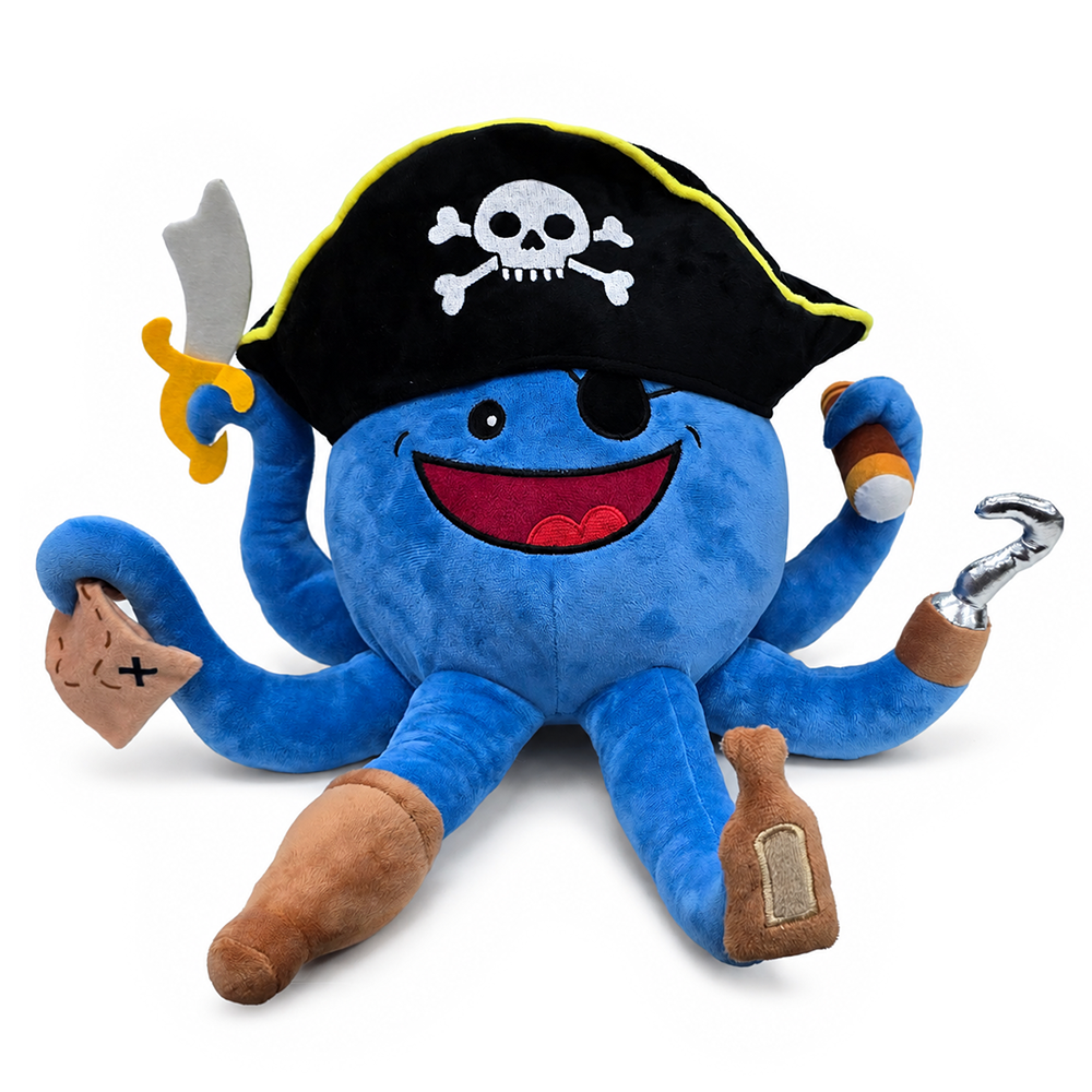 Captain Wavy Jones the Pirate Octopus Plushie, Cute 11" Sea Adventure Stuffed Animal Gift for Boys and Girls