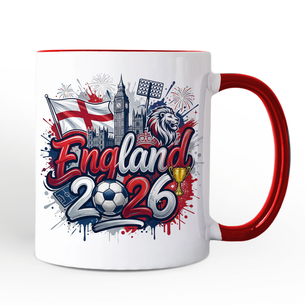 England 2026 Soccer Cup Global Championship Mug, Football Fans Gift