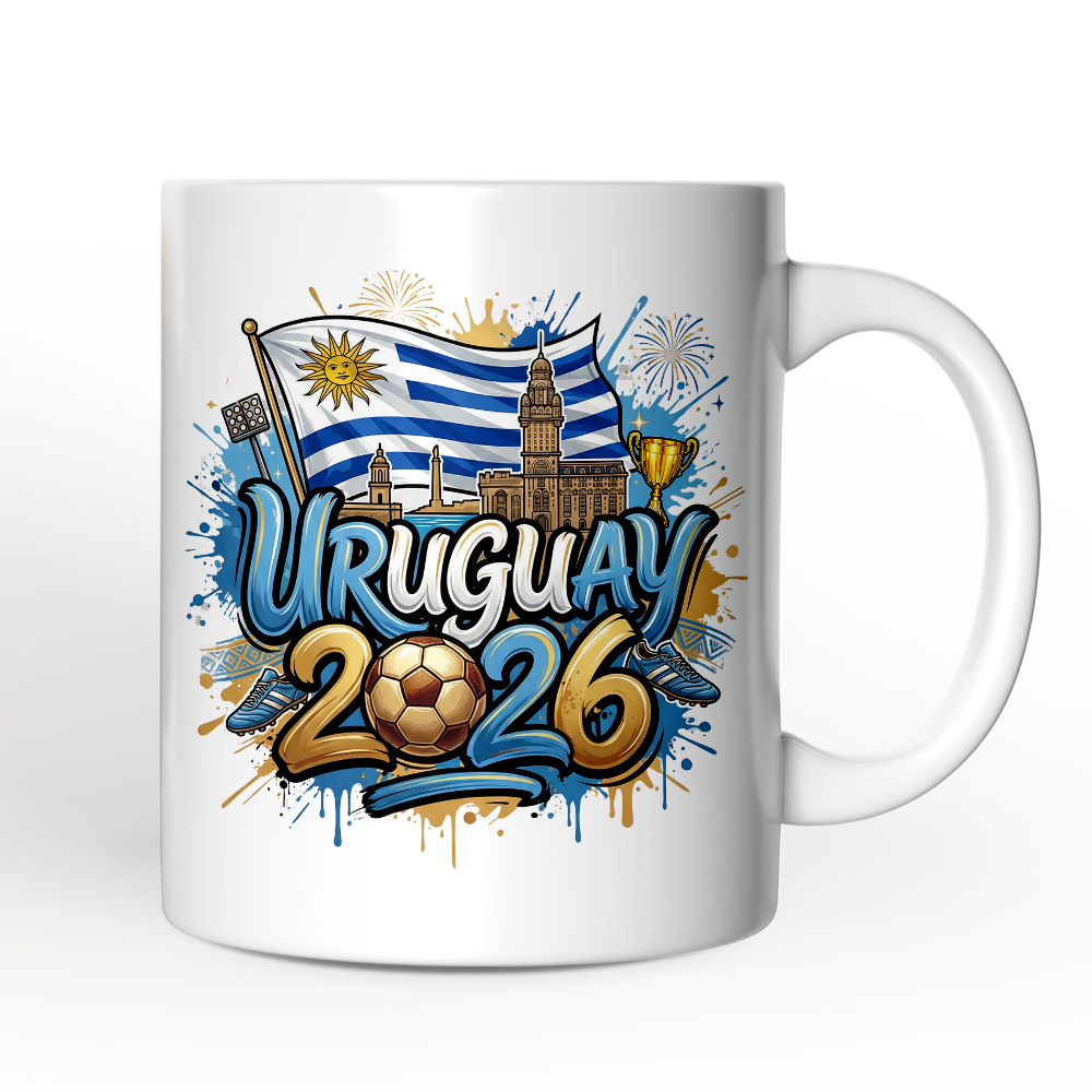 Uruguay 2026 Soccer Cup Global Championship Mug, Football Fans Gift