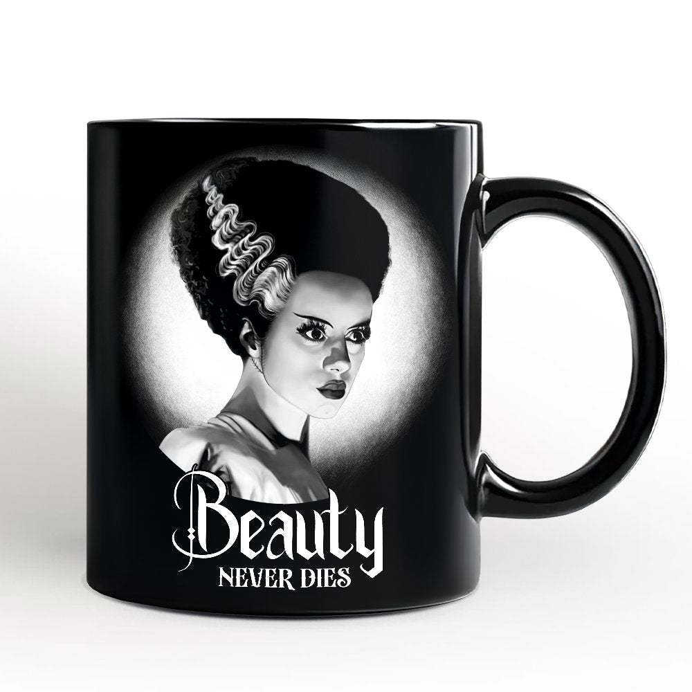 Frankenstein's Bride Spooky Portrait Personalized Mug Horror Villain Theme Halloween Gift with Custom Name