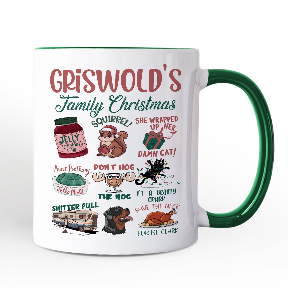 Griswold’s Family Christmas Personalized Mug, Funny Retro Vacation Movie Quote Gift with Custom Name