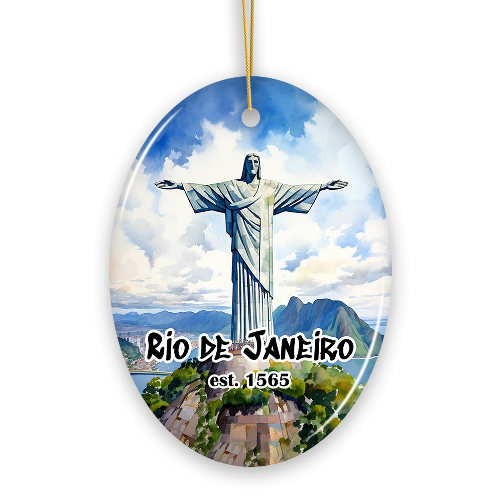 Christ the Redeemer Ornament, Brazilian Christmas Gift, Rio de Janeiro Souvenir
