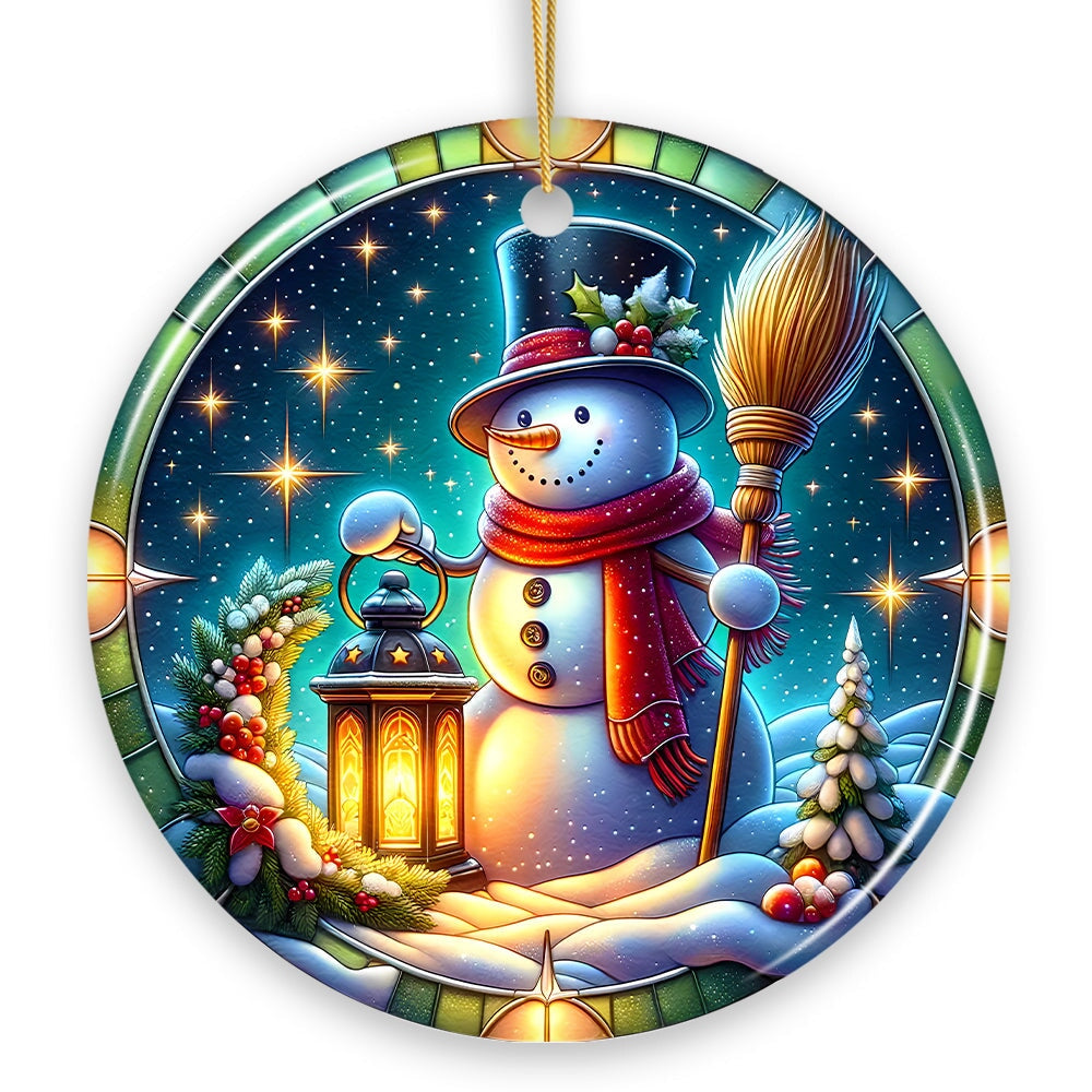 Winter Wanderer Snowman Ornament, Holiday Gift and Christmas Decor
