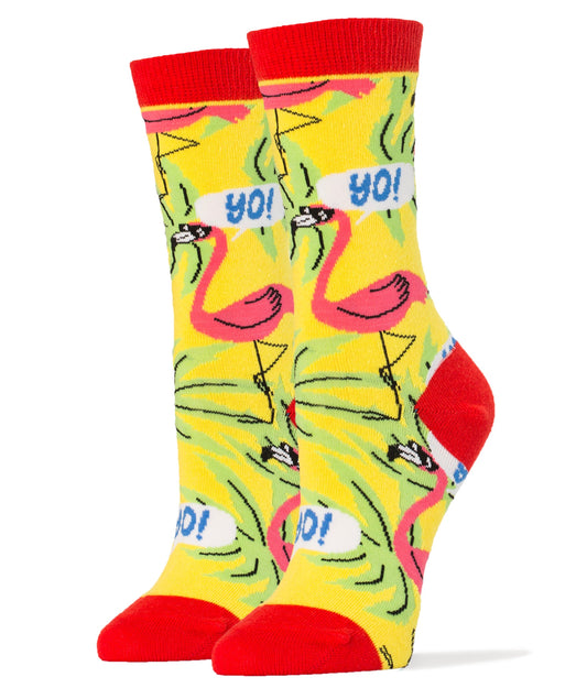 Women's  Pink Flamingos Socks