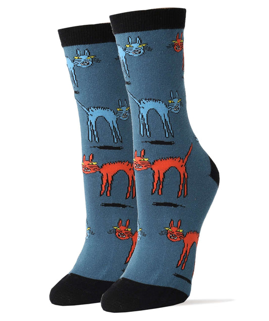 Women's  Cat Fight Socks
