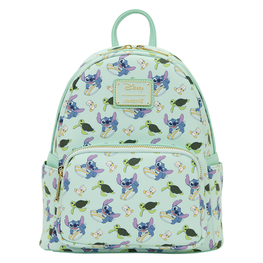 Loungefly Disney: Lilo & Stitch - Stitch & Duck All-Over Print Mini Backpack