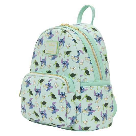 Loungefly Disney: Lilo & Stitch - Stitch & Duck All-Over Print Mini Backpack