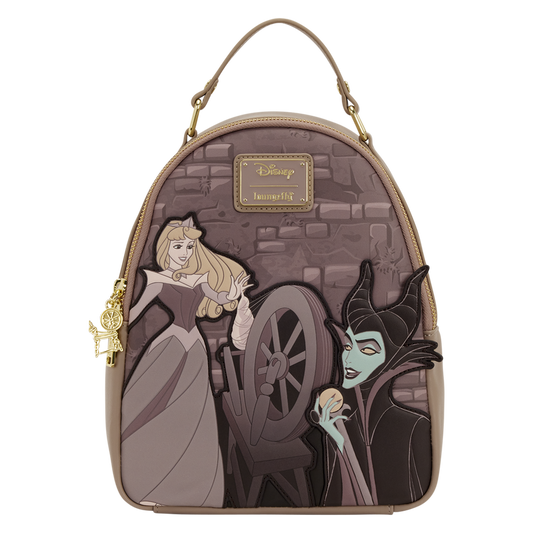 Loungefly Disney Sleeping Beauty & Maleficent - Aurora Spinning Wheel Maleficent Mini Backpack