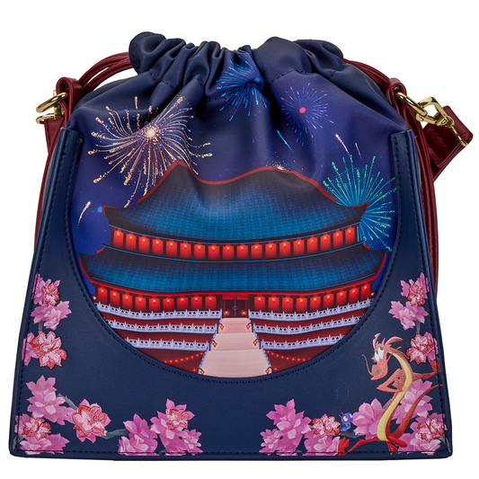 Loungefly: Disney Mulan Castle Cinch Sack Crossbody Bag