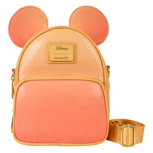 Loungefly Disney Minnie Mouse - Glitter Sequin Convertible Mini Backpack & Crossbody Bag