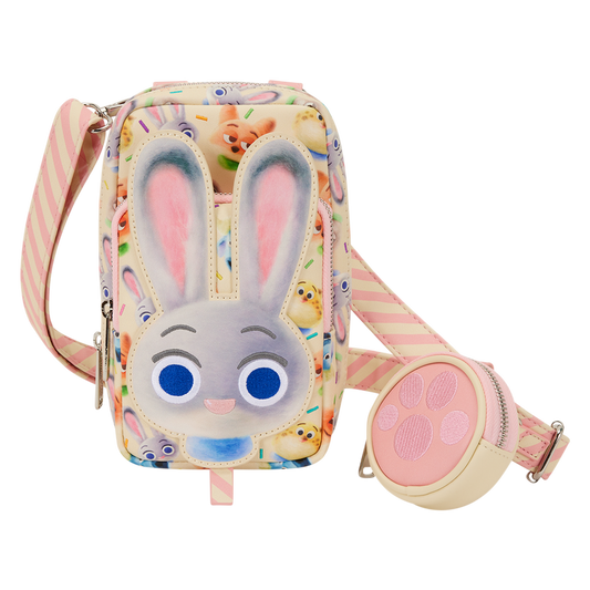 Loungefly Disney Zootopia 2 - Judy Hopps Cotton Candy Cosplay Cell Phone Bag with Coin Bag Crossbody