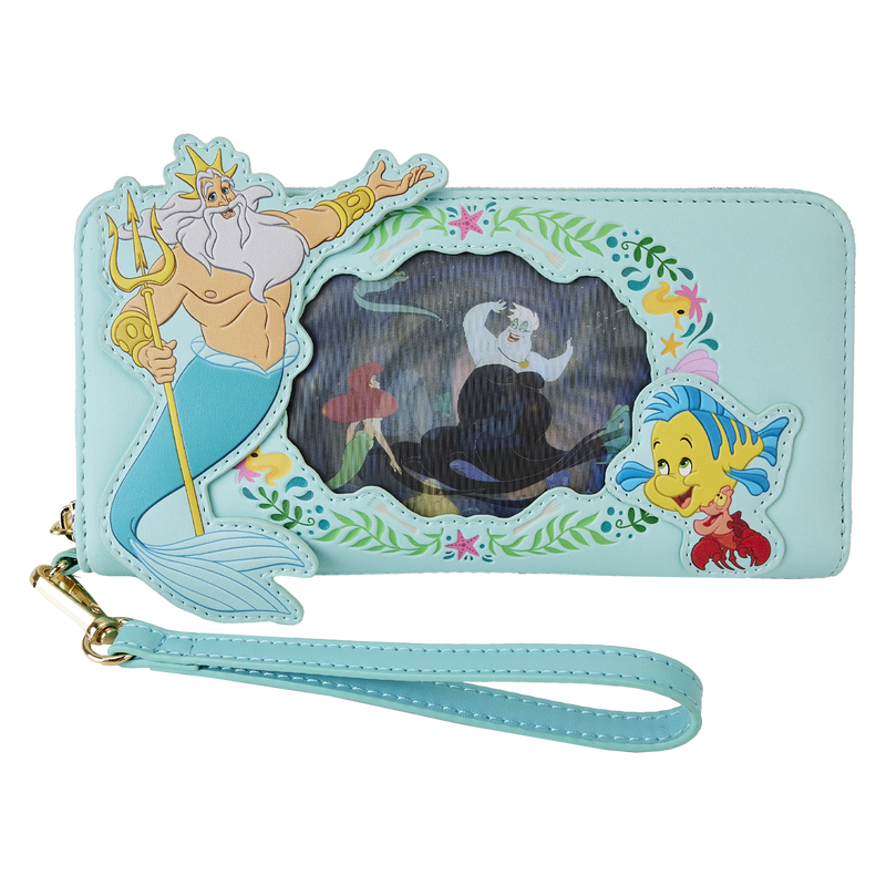 Loungefly The Little Mermaid Princess Series Lenticular Zip Around Wristlet Wallet