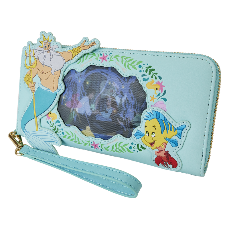 Loungefly The Little Mermaid Princess Series Lenticular Zip Around Wristlet Wallet