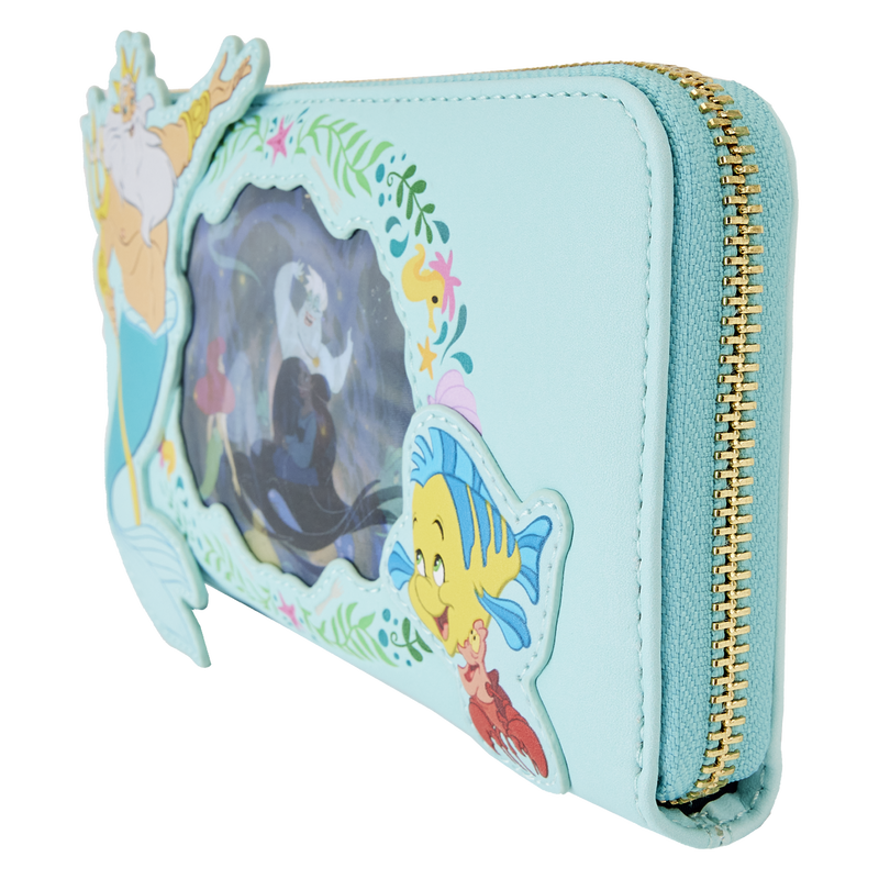 Loungefly The Little Mermaid Princess Series Lenticular Zip Around Wristlet Wallet