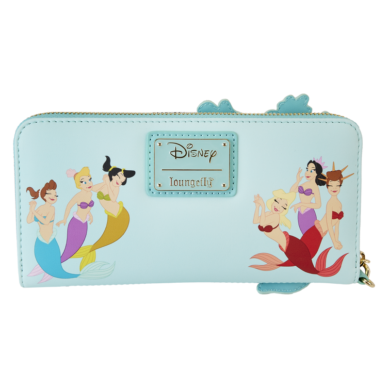 Loungefly The Little Mermaid Princess Series Lenticular Zip Around Wristlet Wallet