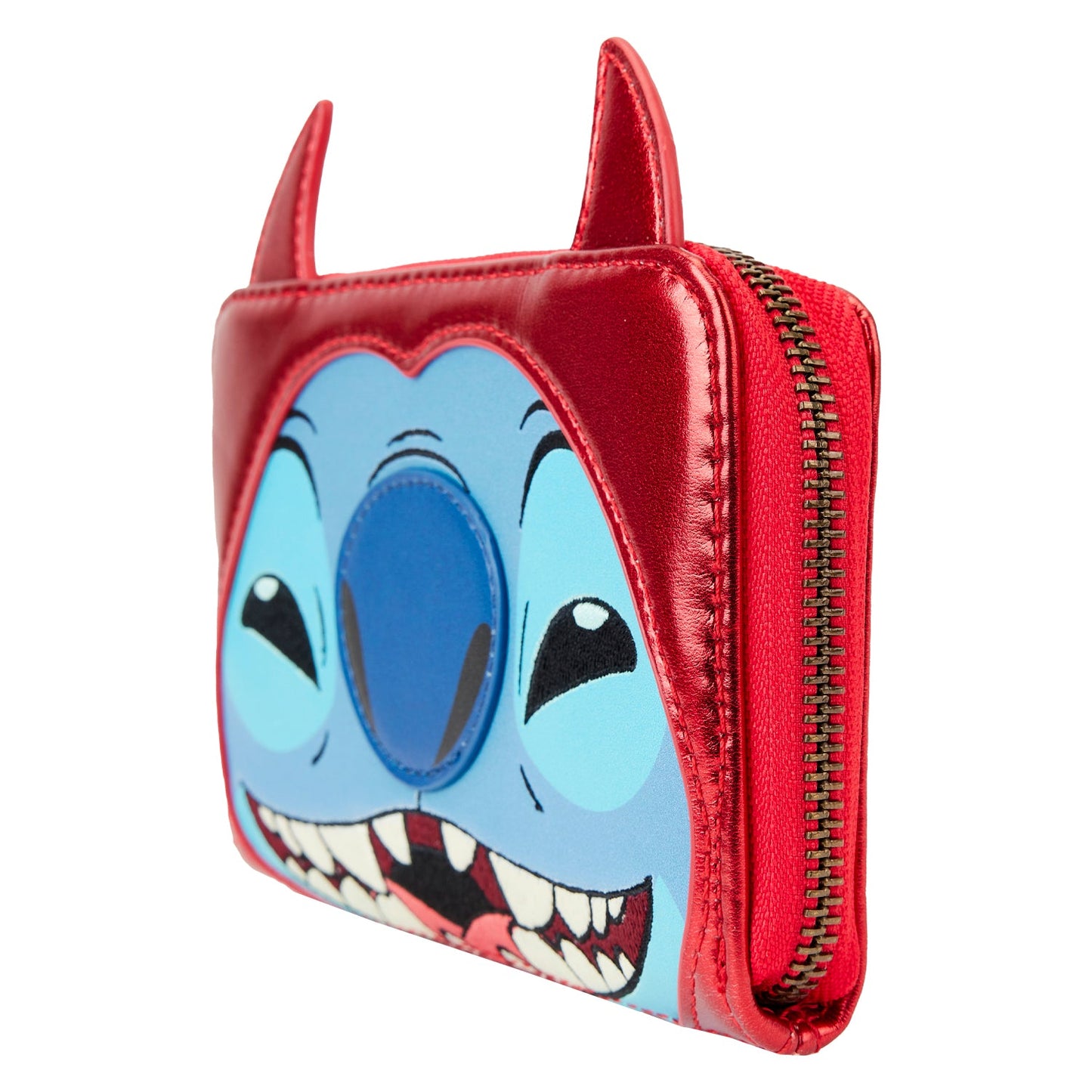 LOUNGEFLY
 DISNEY STITCH DEVIL COSPLAY ZIP AROUND WALLET