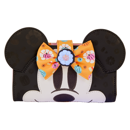 Loungefly Disney - Minnie Mouse Cosplay Floral Pumpkin Flap Wallet