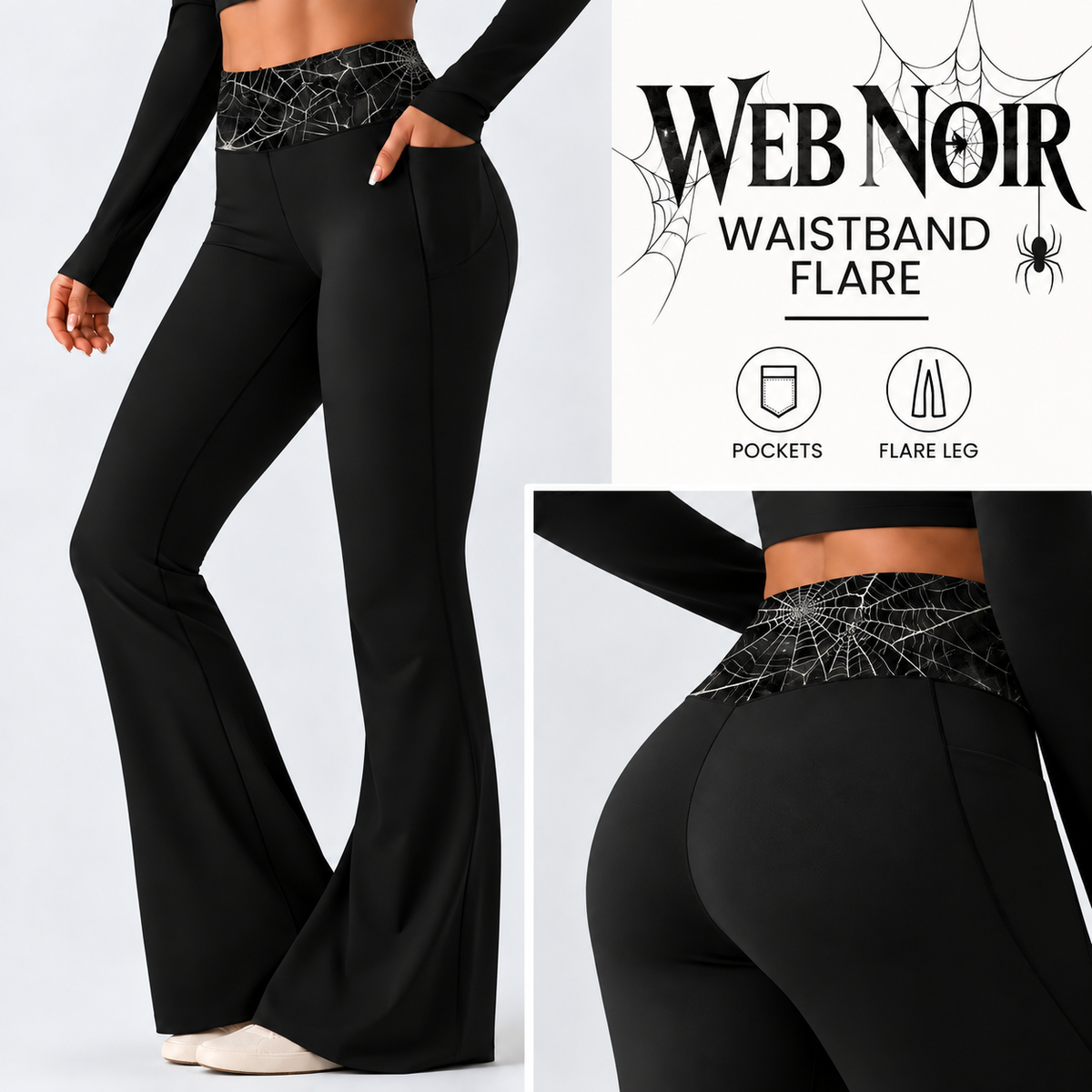 WEB NOIR-PATTERN WAIST FLARE-PREORDER CLOSING 10/7 , ETA LATE DEC.