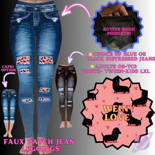 WEINY LOVE-FAUX JEAN LEGGING-PREORDER CLOSING 12/2 , ETA MID FEB.