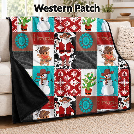 Western Patch-Soft Throw Blanket 14 Run- (PREORDER CLOSES 9/28, ETA DECEMBER)