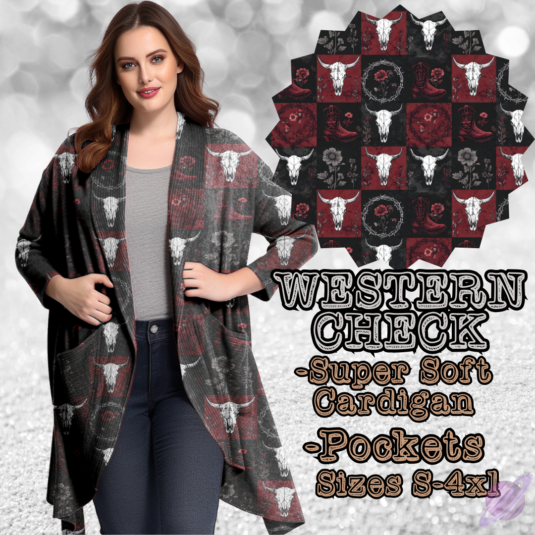 WESTERN CHECK -BATCH 118-CARDIGAN-PREORDER CLOSING 9/15