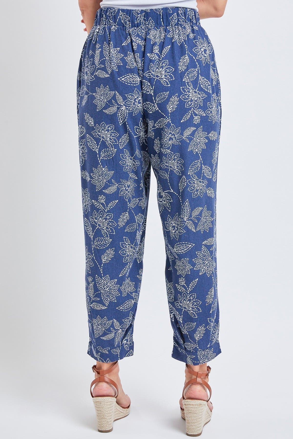 Women's Linen Joggers With Banded Hem