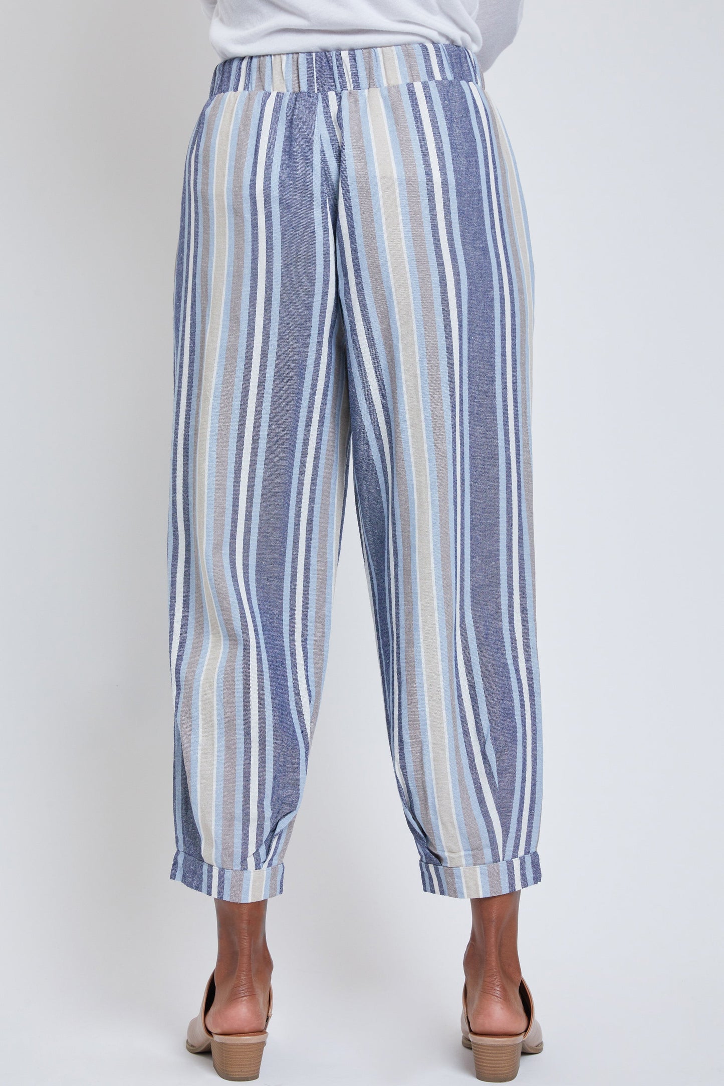 Women's Linen Joggers With Banded Hem