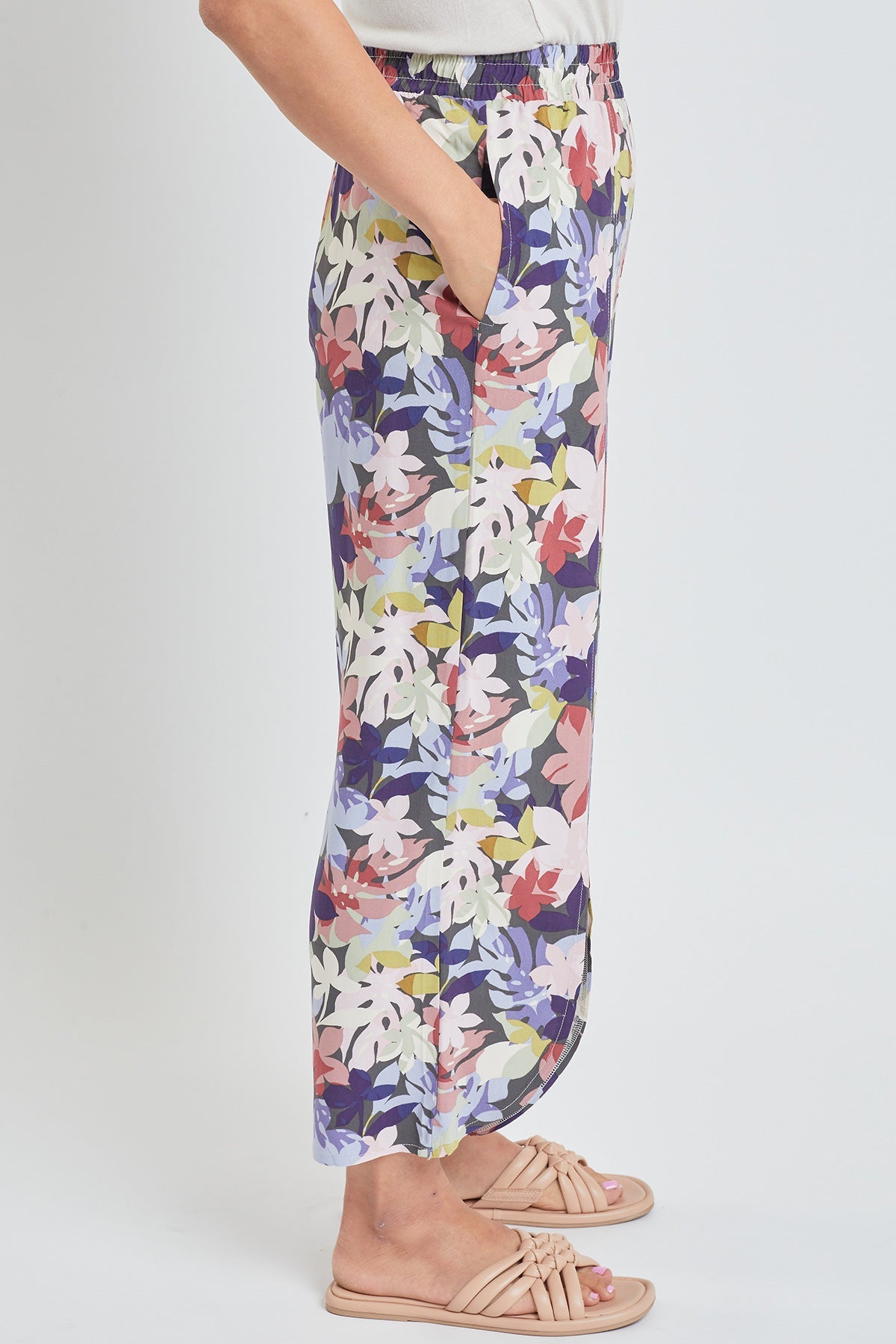 Women's Linen Lounge Pants with Front Slit