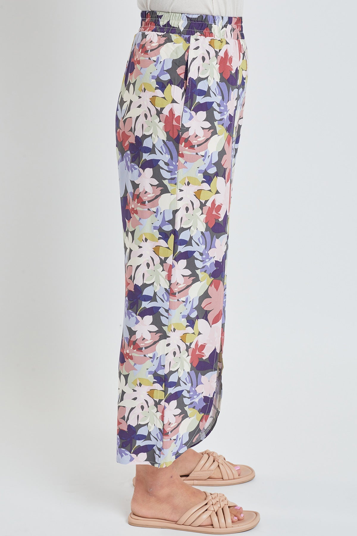 Women's Linen Lounge Pants with Front Slit