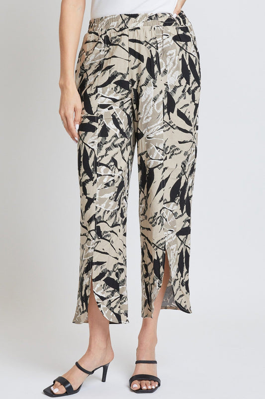 Women's Linen Lounge Pants with Front Slit