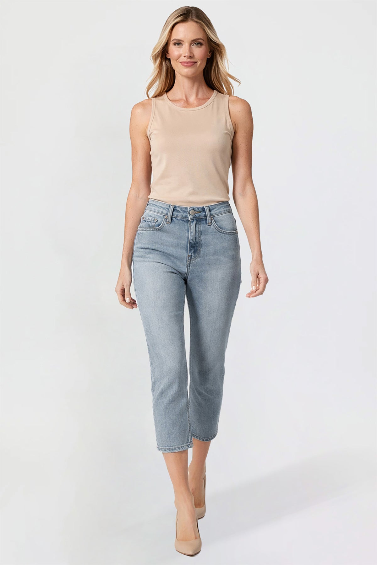 Women's Premium Stretch Side Slit Capri