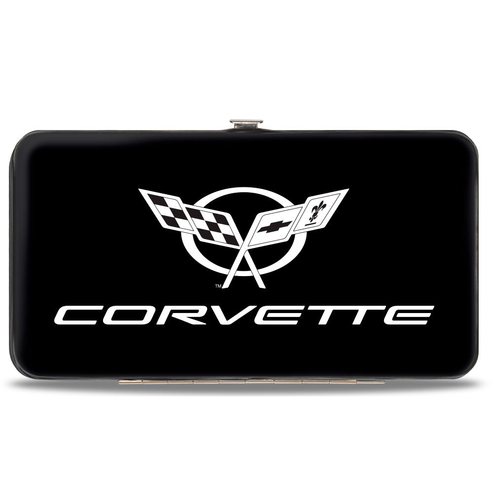 Hinged Wallet - Corvette Black Silver