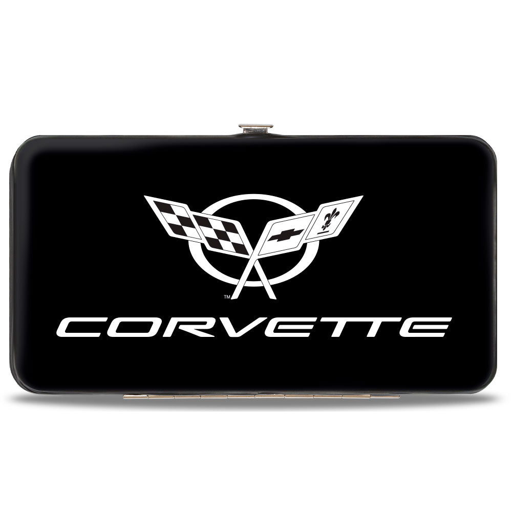 Hinged Wallet - Corvette Black Silver