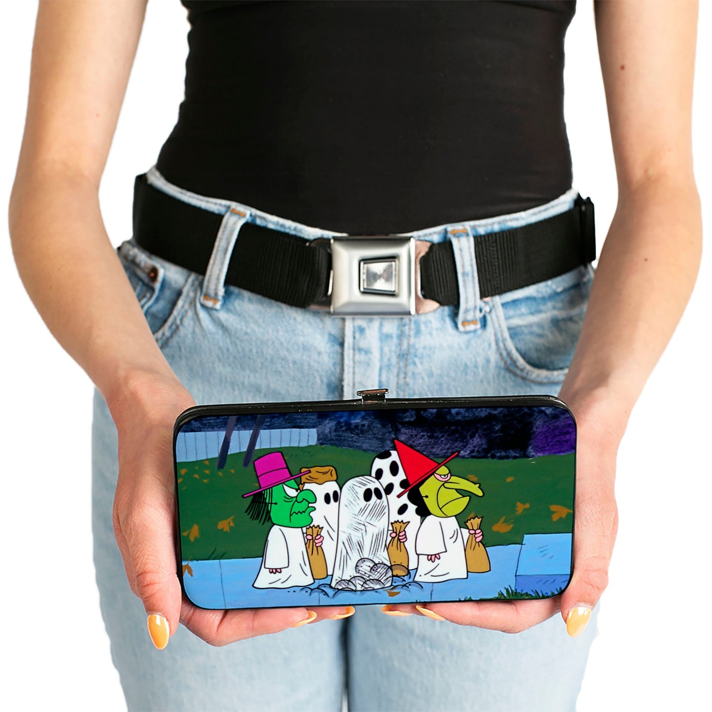 Hinged Wallet - Peanuts Gang Halloween Trick or Treat Group Pose