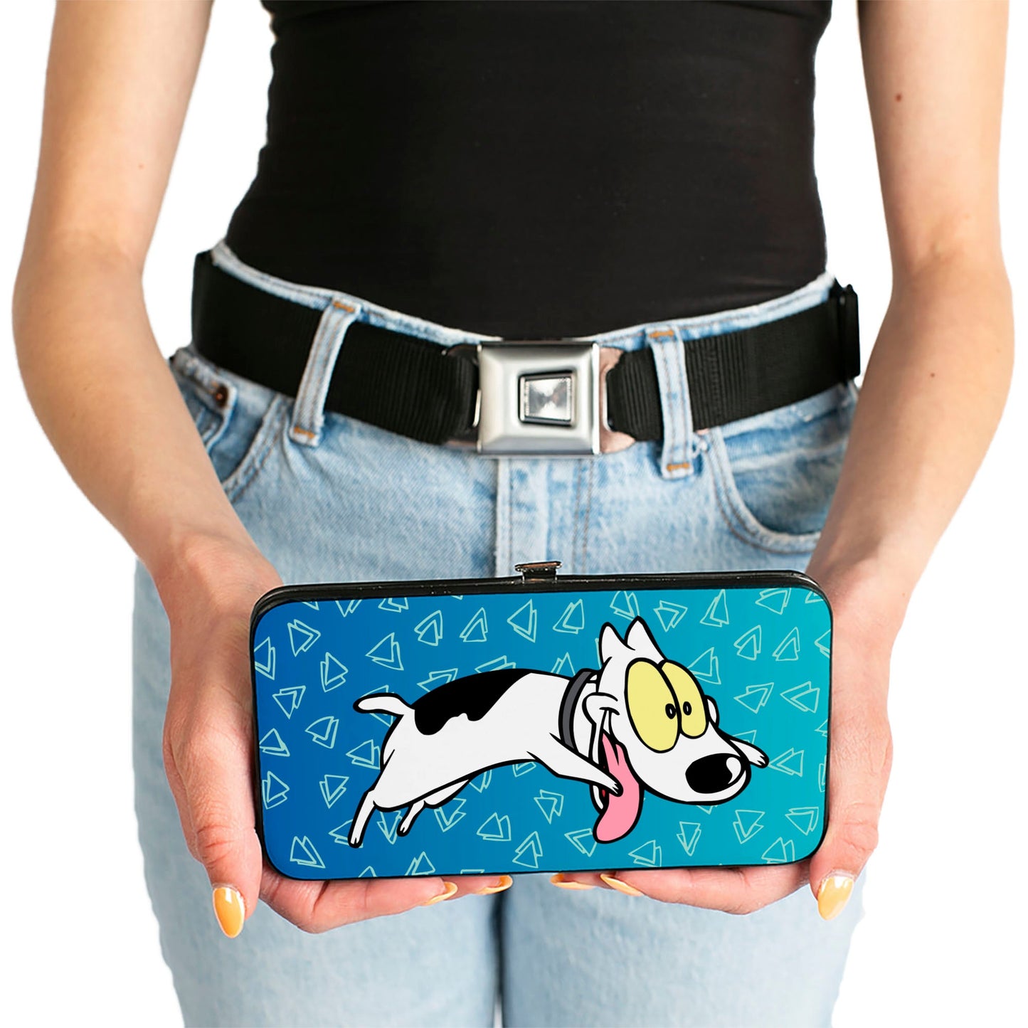 Hinged Wallet - Rocko's Modern Life Spunky Pose + Logo Blues White