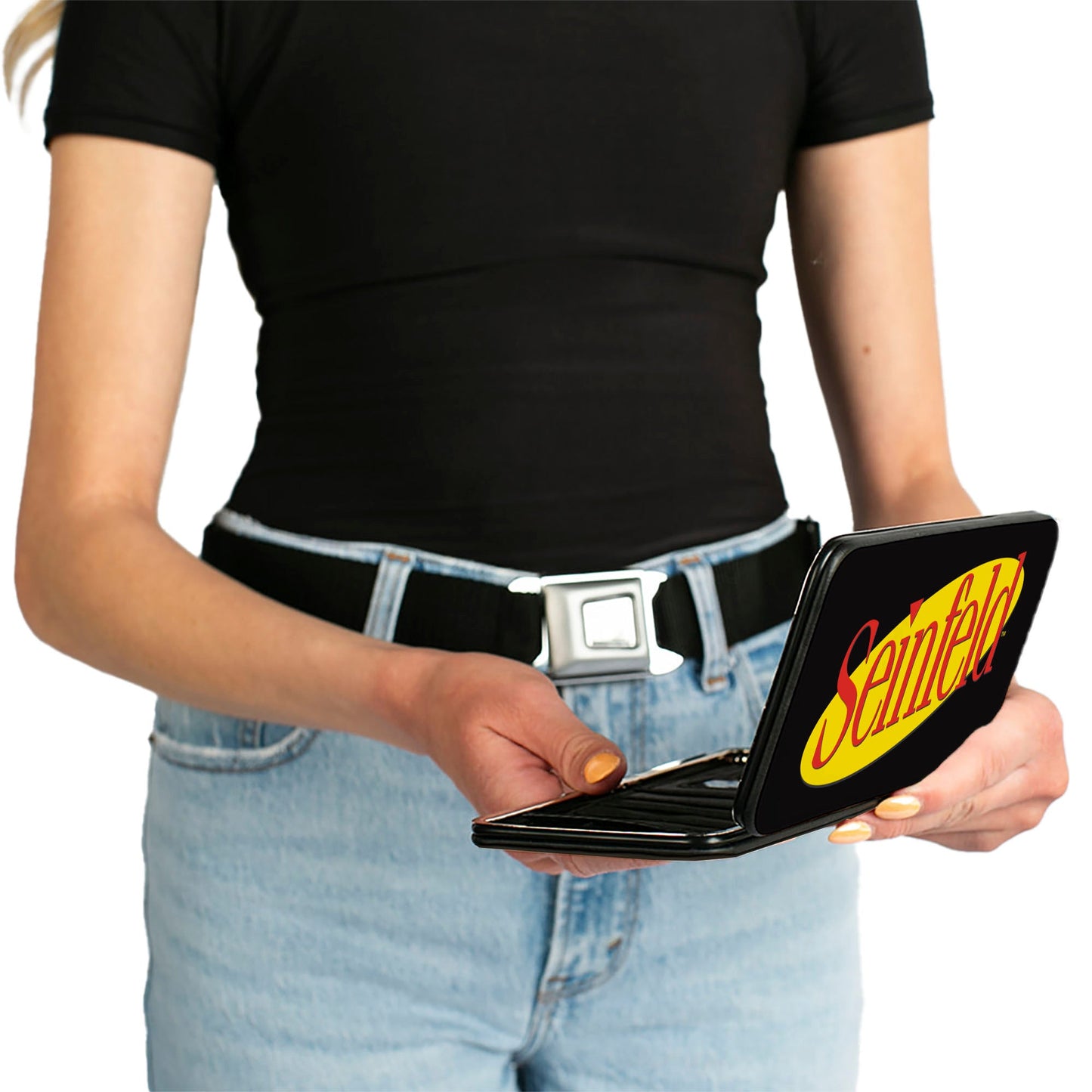 Hinged Wallet - SEINFELD Spotlight Logo Black Yellow Red