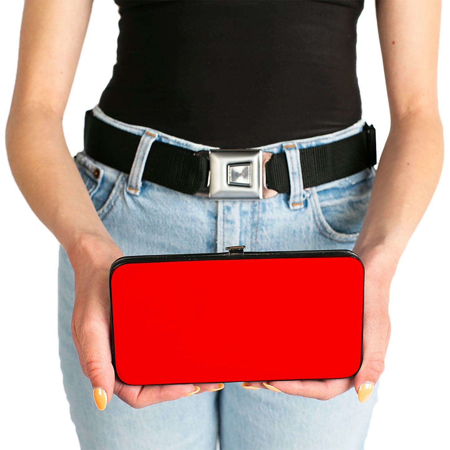 Hinged Wallet - Plain Red