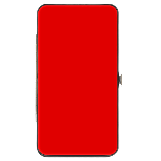 Hinged Wallet - Plain Red
