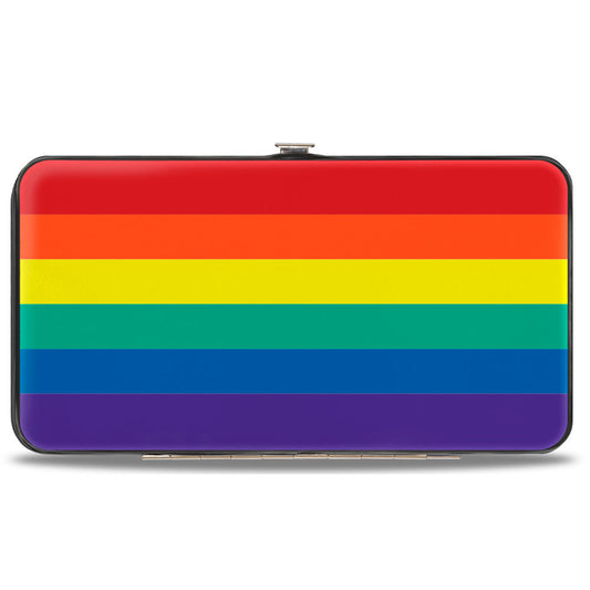 Hinged Wallet - Rainbow Print